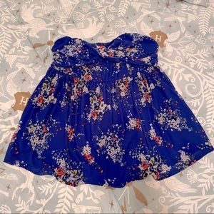 TORRID 🦋| blue floral mesh twisted tube top